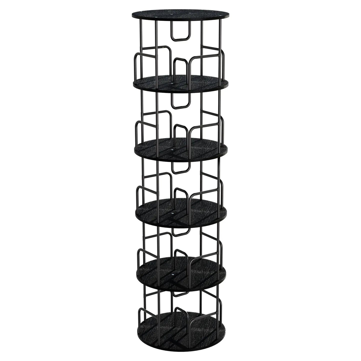 Rotating Bookshelf Tower 5 Tier Spinning Shelf