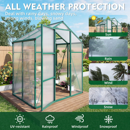 Strong Polycarbonate Walk In Greenhouse and Porch
