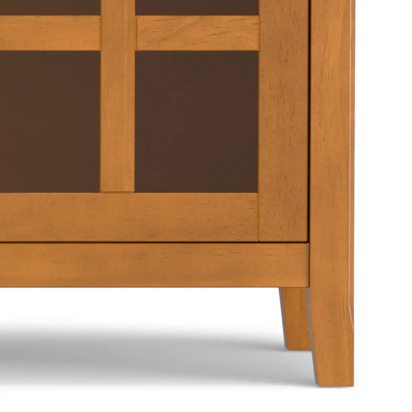 Acadian Media Stand with Glass Doors and Drawers