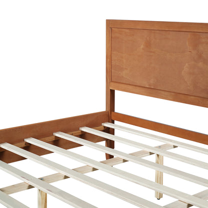 Queen Wood Platform Bed Frame with Headboard