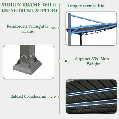 Outdoor Gazebo and 10x10 Galvanized Metal Roof