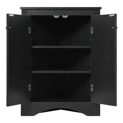 Triangle bathroom storage cabinet with adjustable shelves, black finish by HouseOfZazla on Tampa Home & Garden Store