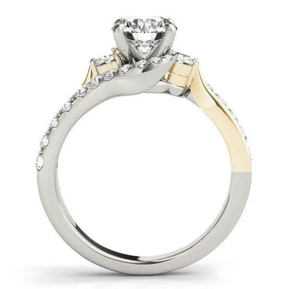 Engagement ring 14k white & yellow gold bypass with round diamond, 1.5 cttw, Bids.com on Tampa Home & Garden Store
