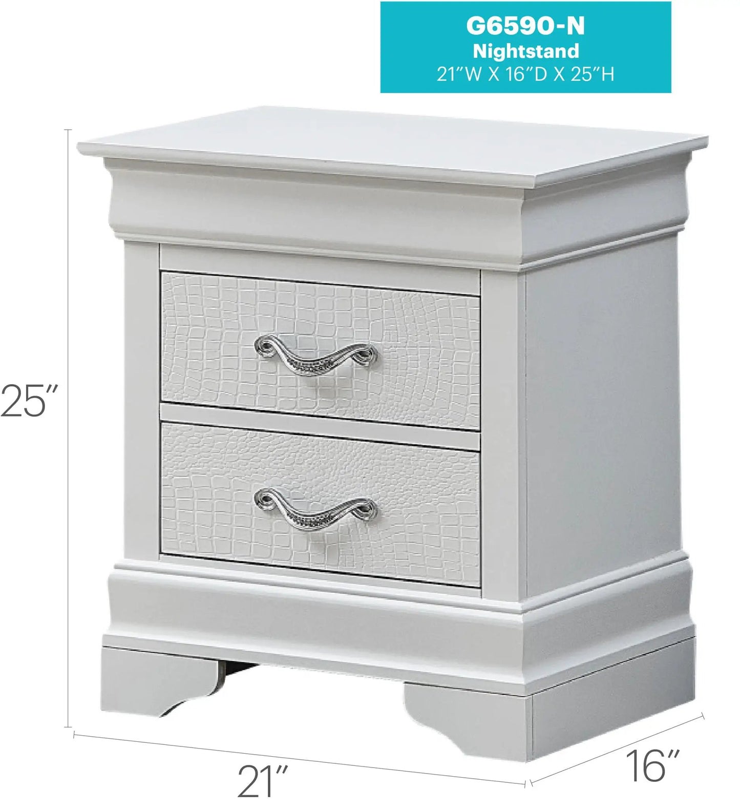 Decorative Nightstand with Modern Accents