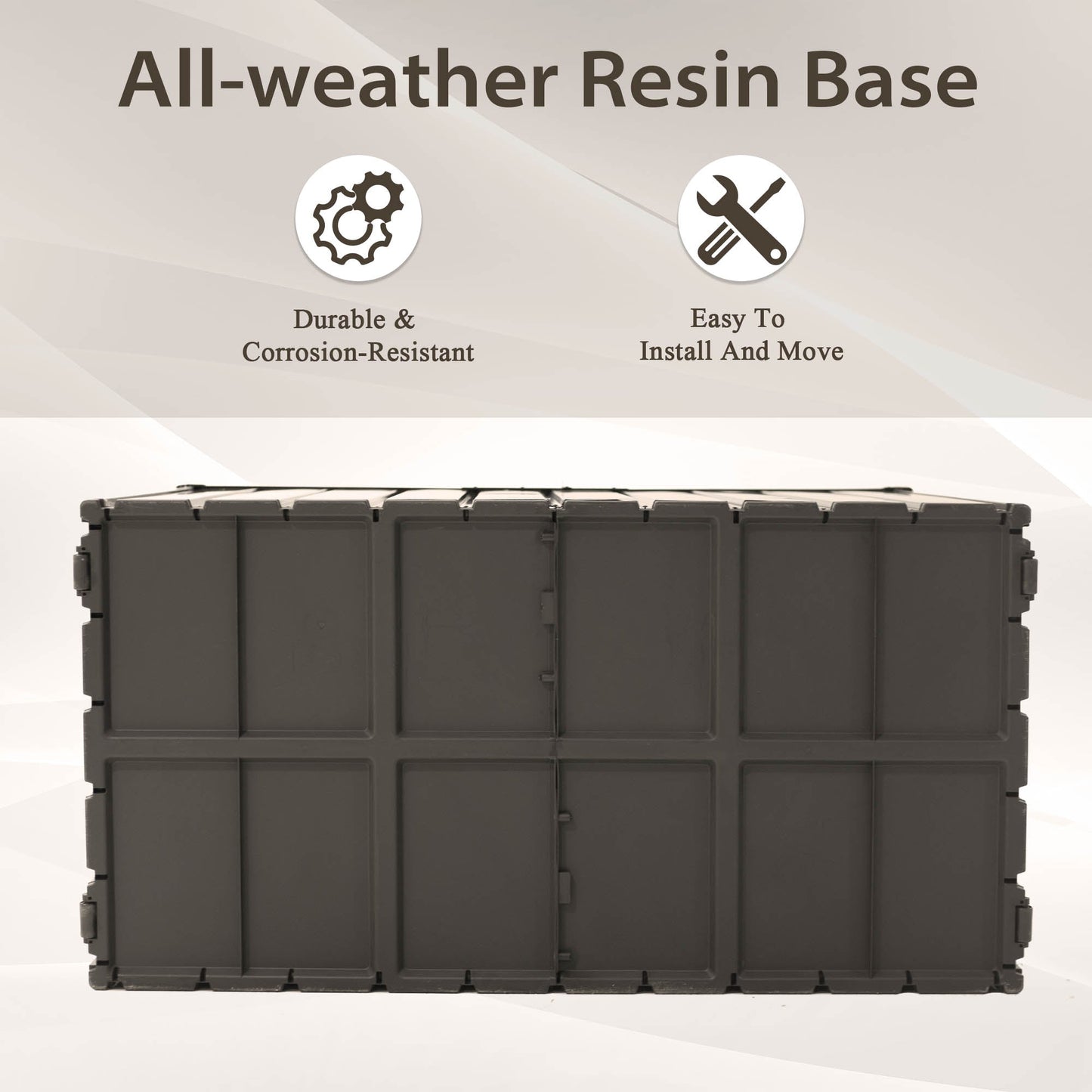 Deck Box 160 Gallon all-weather resin-base waterproof dark gray outdoor storage by HouseOfZazla on Tampa Home & Garden Store
