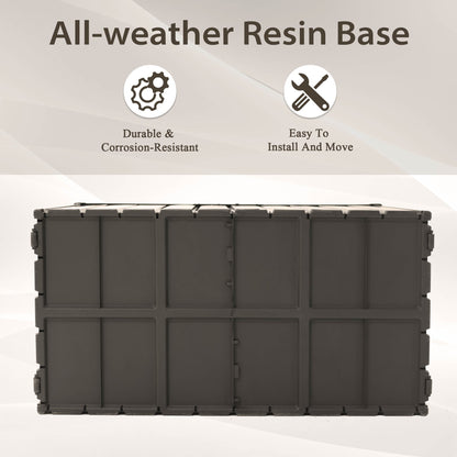 Deck Box 160 Gallon all-weather resin-base waterproof dark gray outdoor storage by HouseOfZazla on Tampa Home & Garden Store