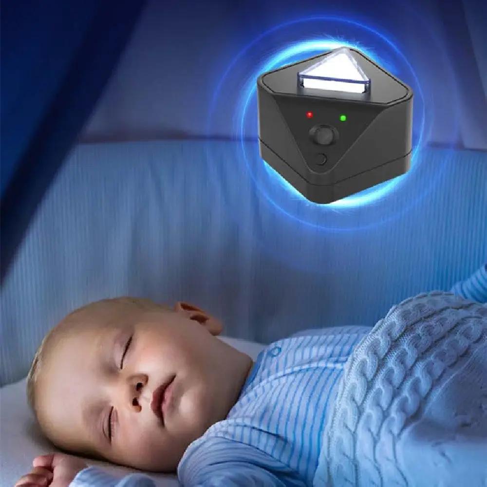4-in-1 ultrasonic mosquito repeller and mouse expeller, black cube with LEDs over baby on Tampa Home & Garden Store