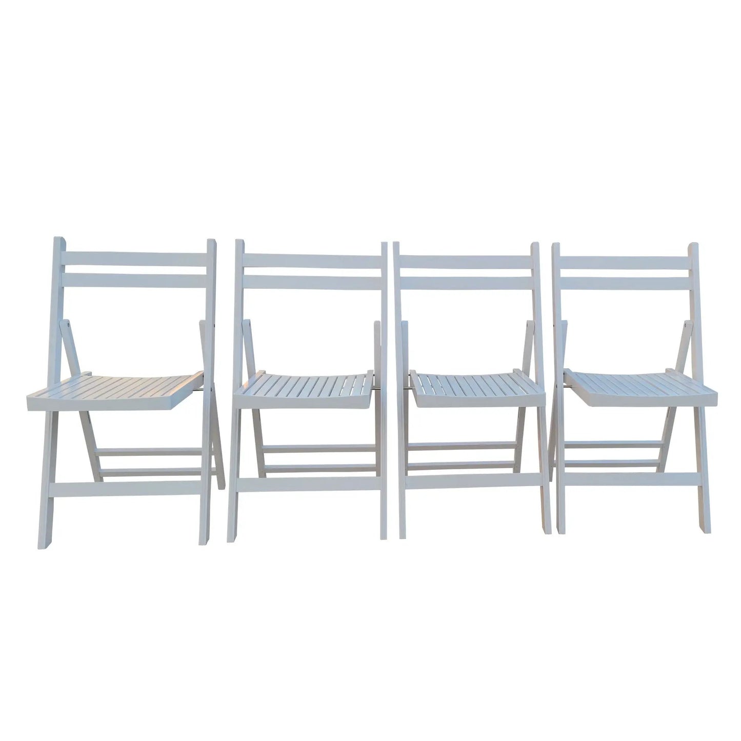 Folding Special Event Chair set of 4, white slatted chairs by Unique Piece Furniture on Tampa Home & Garden Store