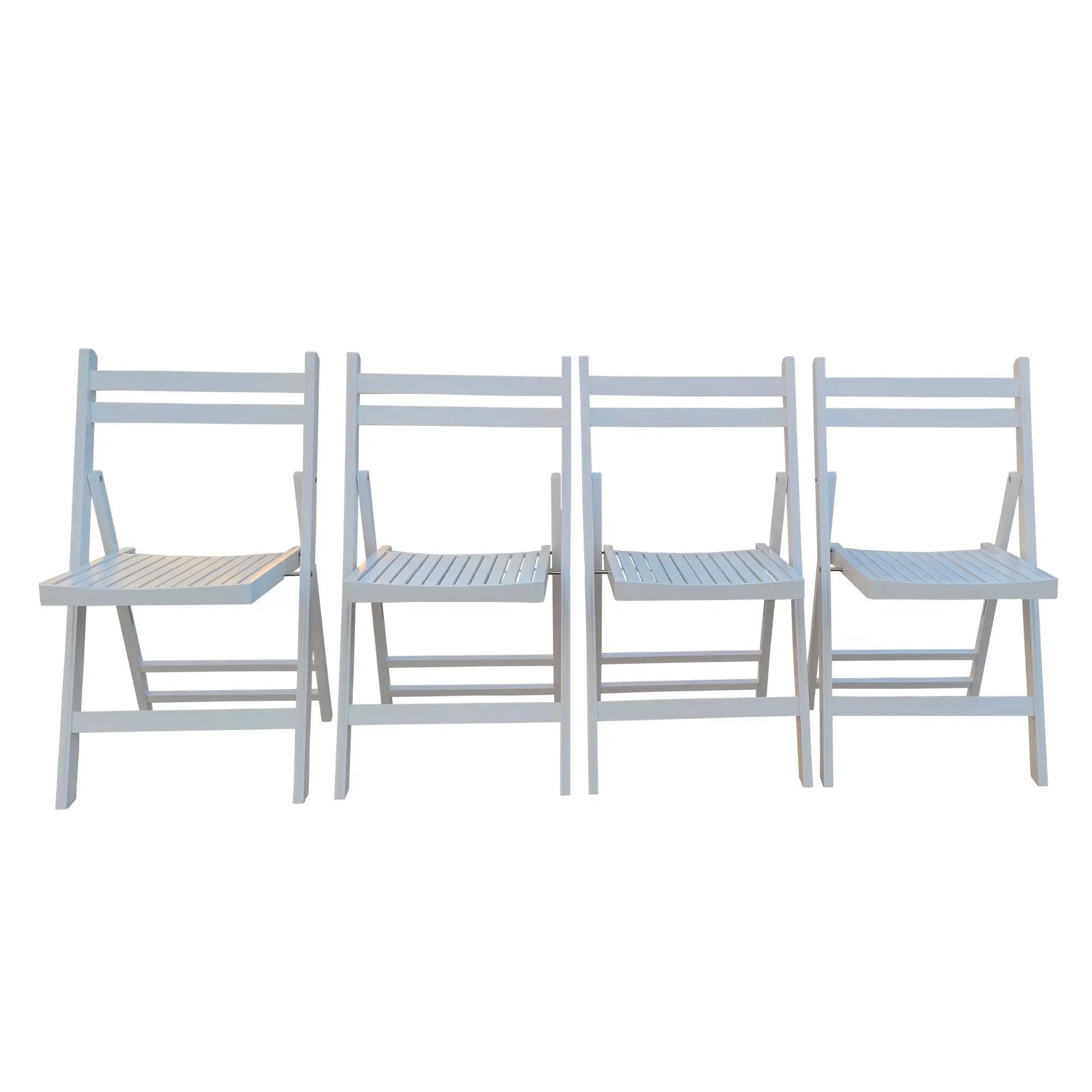 Folding Special Event Chair set of 4, white slatted chairs by Unique Piece Furniture on Tampa Home & Garden Store