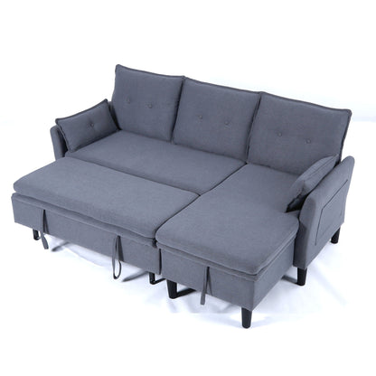 L-shaped reversible chaise sectional sofa with storage in gray upholstery HouseOfZazla on Tampa Home & Garden Store