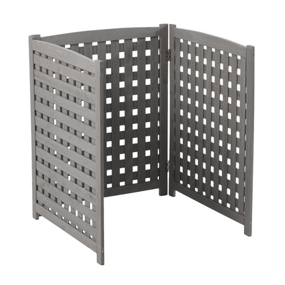 Three Wooden Fences and Outdoor AC Privacy
