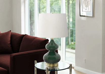 Contemporary Glass Table Lamp with Double Gourd