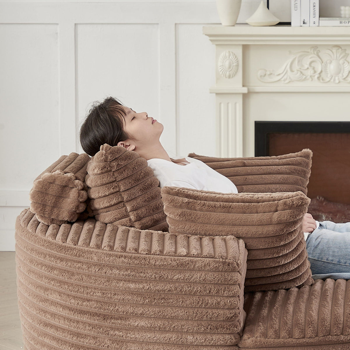 Modern Single Sofa and Swivel Sleeper Chair