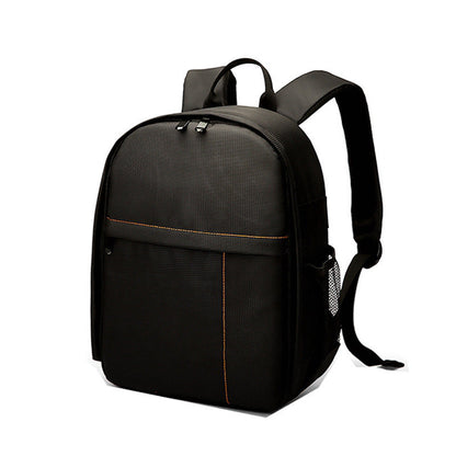 Puhongda DSLR camera backpack large-capacity black waterproof bag with orange stitching on Tampa Home & Garden Store