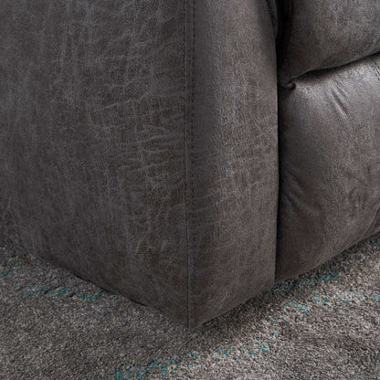 Contemporary glider recliner swivel chair in dark gray faux suede by HouseOfZazla on Tampa Home & Garden Store