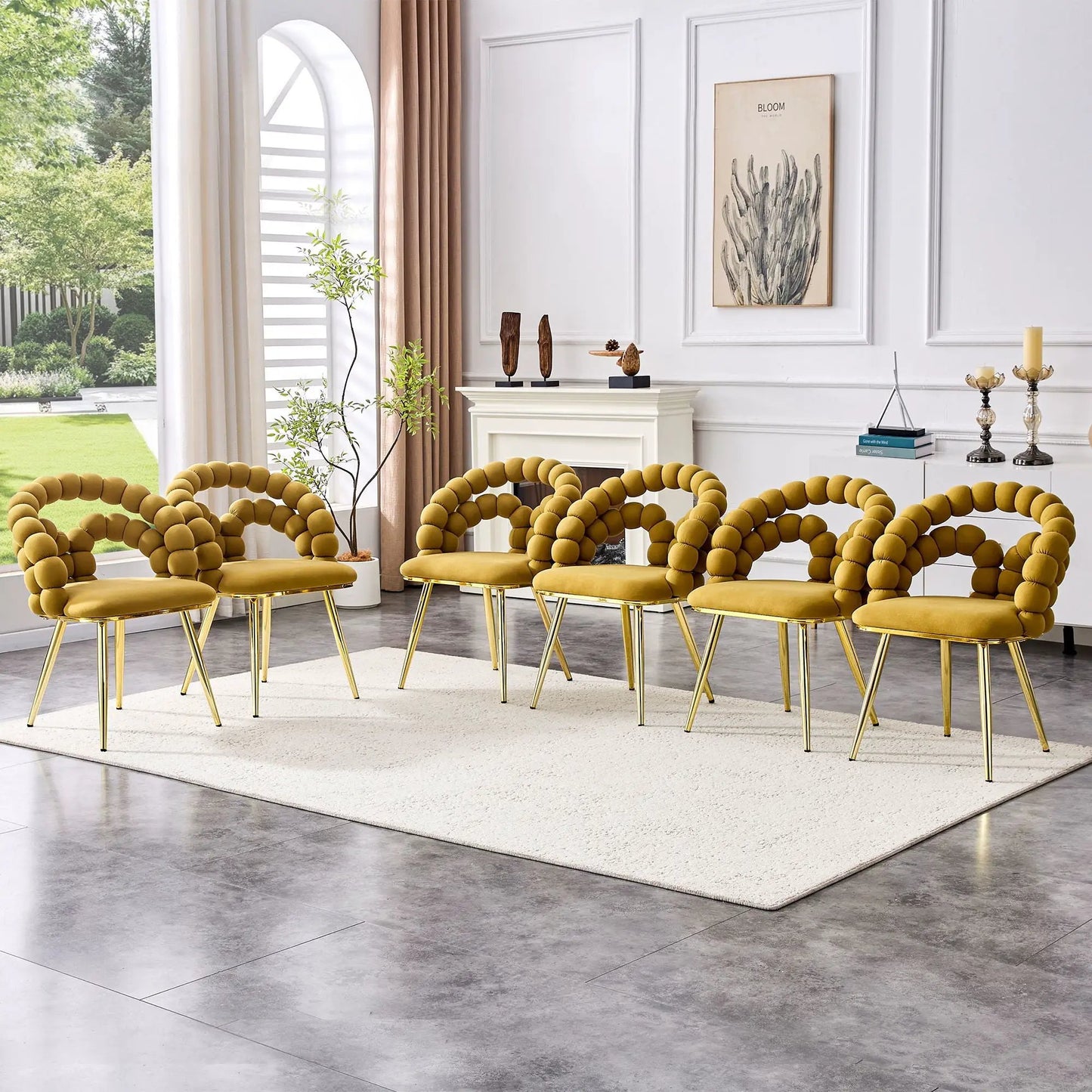 Puffy Bubble Ball Chain Chairs For Dining Room