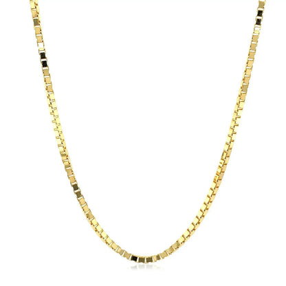1.6mm 14K yellow gold classic box chain necklace by Bids.com on Tampa Home & Garden Store