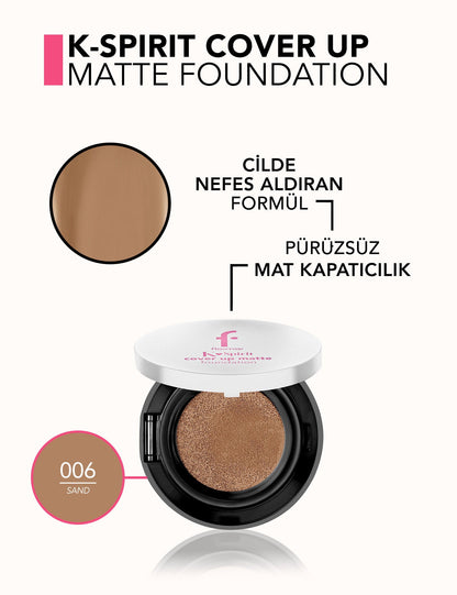 Flormar K-Spirit Cover Up Cushion Foundation in Sand 006 by Beauty Care Bag on Tampa Home & Garden Store
