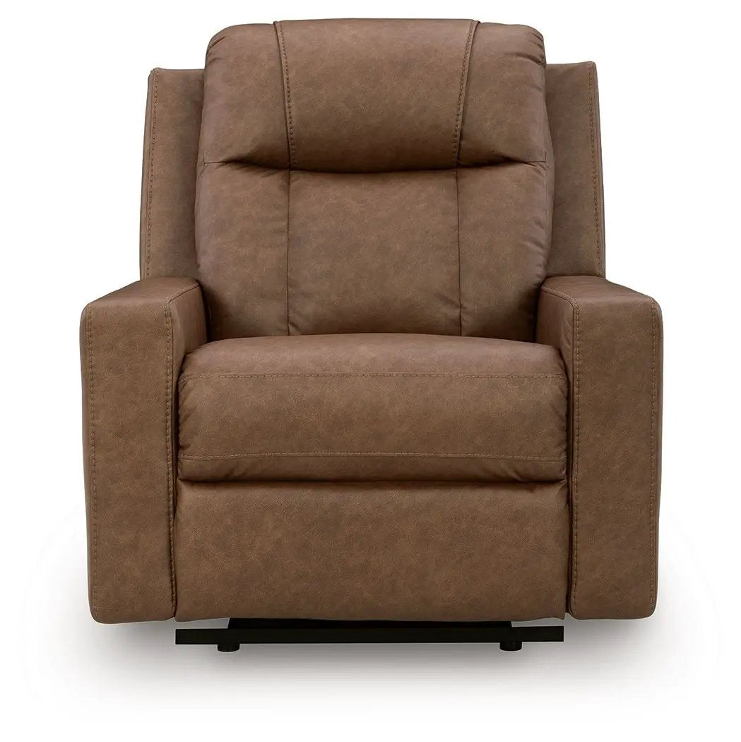 Mackmenville Zero Wall Recliner by Unique Piece Furniture in brown leather on Tampa Home & Garden Store
