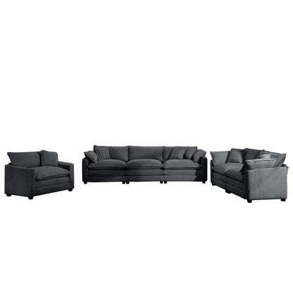 Elegant Sectional Sofa Set with Deep Seats