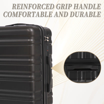 Hard case luggage set HIFINE TOURIST 3-piece dark gray by HouseOfZazla with secure zippers on Tampa Home & Garden Store