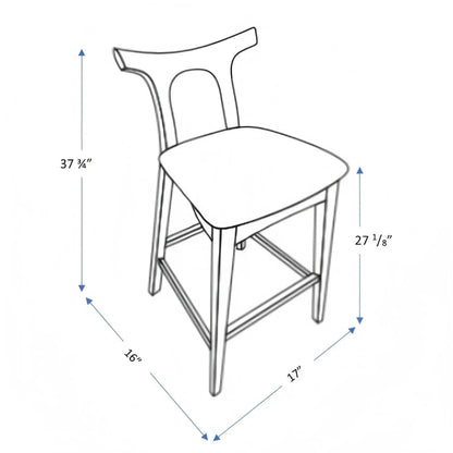 Hester Upholstered Square Bar Chair Set of 2