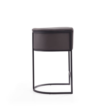 Cosmopolitan Stool upholstered seat, black metal frame, counter height 24-27, HouseOfZazla on Tampa Home & Garden Store