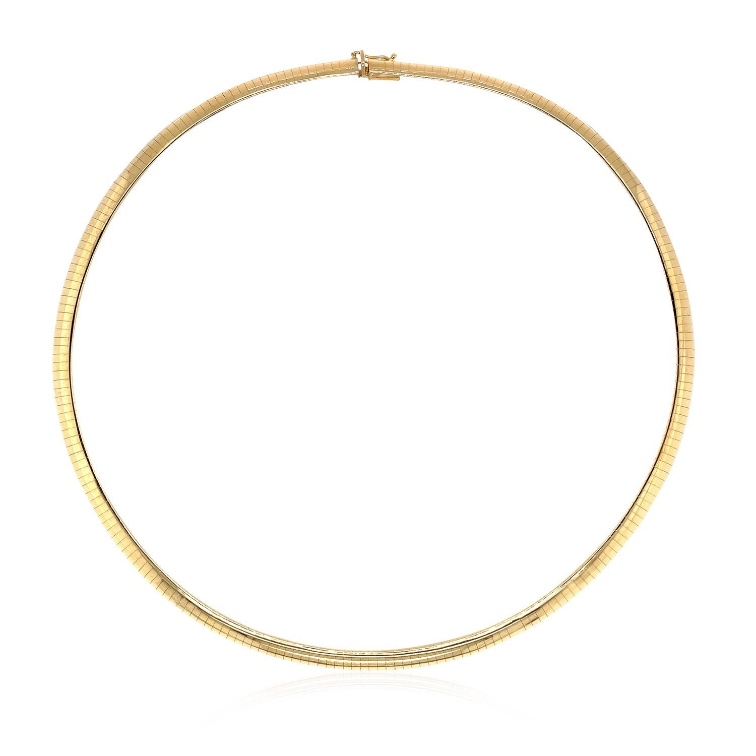 14k yellow gold omega-style chain necklace, 6 mm, by Bids.com on Tampa Home & Garden Store