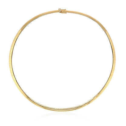 14k yellow gold omega-style chain necklace, 6 mm, by Bids.com on Tampa Home & Garden Store