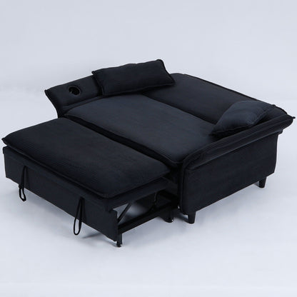 Modern Fabric Sofa And Bed With Adjustable Arms