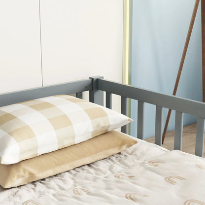 Double Floor Bed with Fence and Guardrails