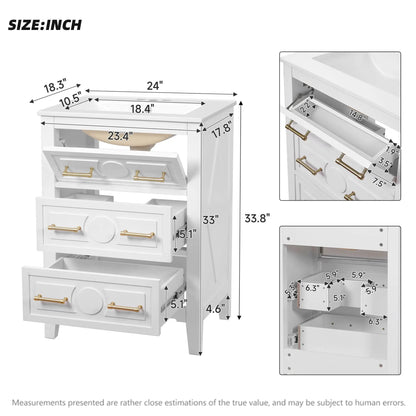 Bathroom Vanity With Sink Free Standing Cabinet
