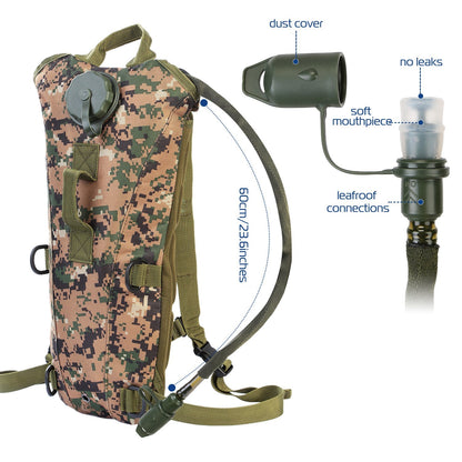 GemGear iMounTEK tactical hydration pack with 3L bladder, digital camouflage, adjustable hose on Tampa Home & Garden Store