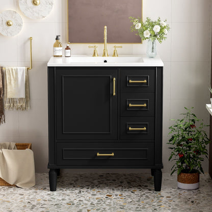 Traditional Bathroom Vanity With Soft Close Doors