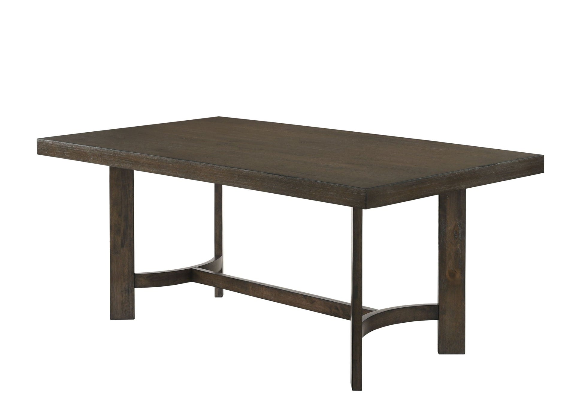 Farren Weathered Oak Dining Table dark brown wood with straight legs by HouseOfZazla on Tampa Home & Garden Store