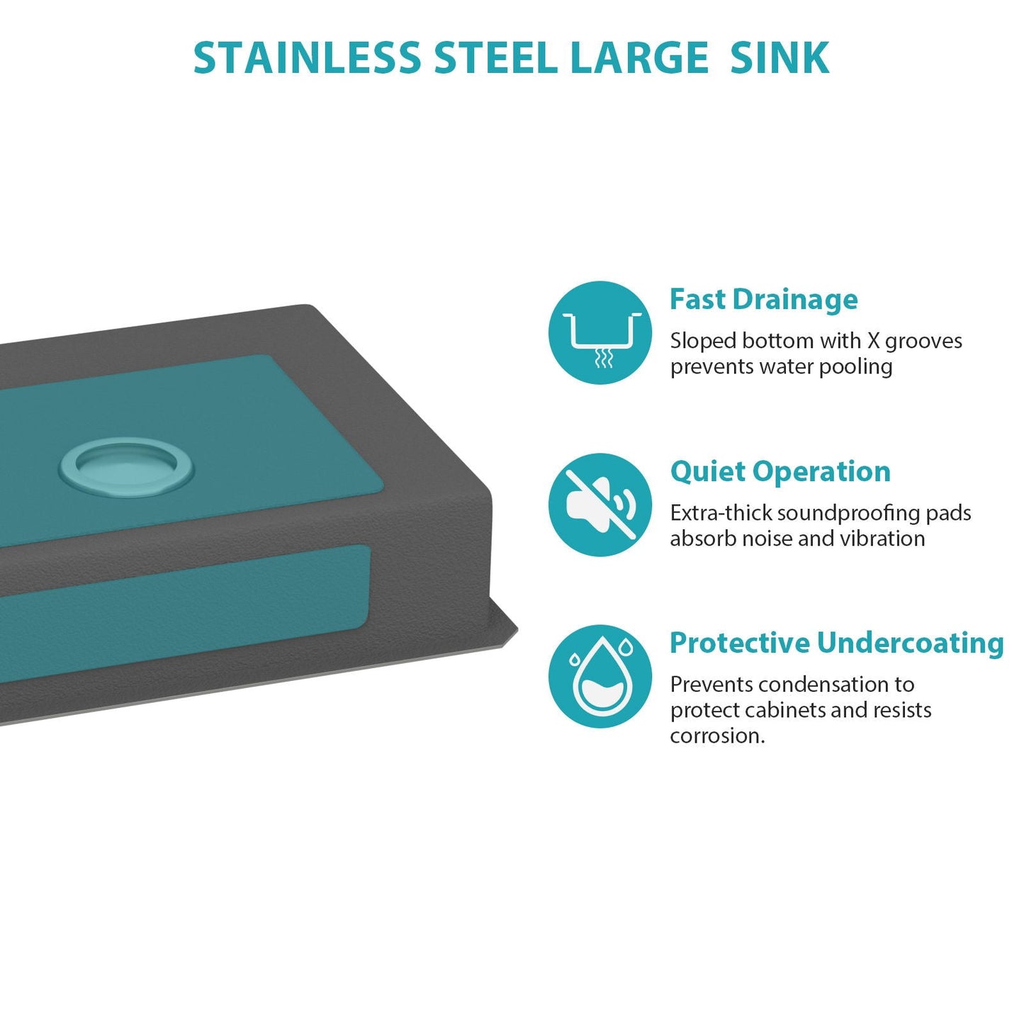Modern Deep Single Bowl and Stainless Steel Sink