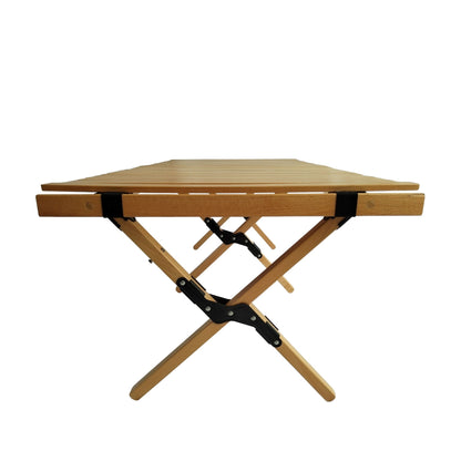 Natural Wood Foldable and Portable Dining Table
