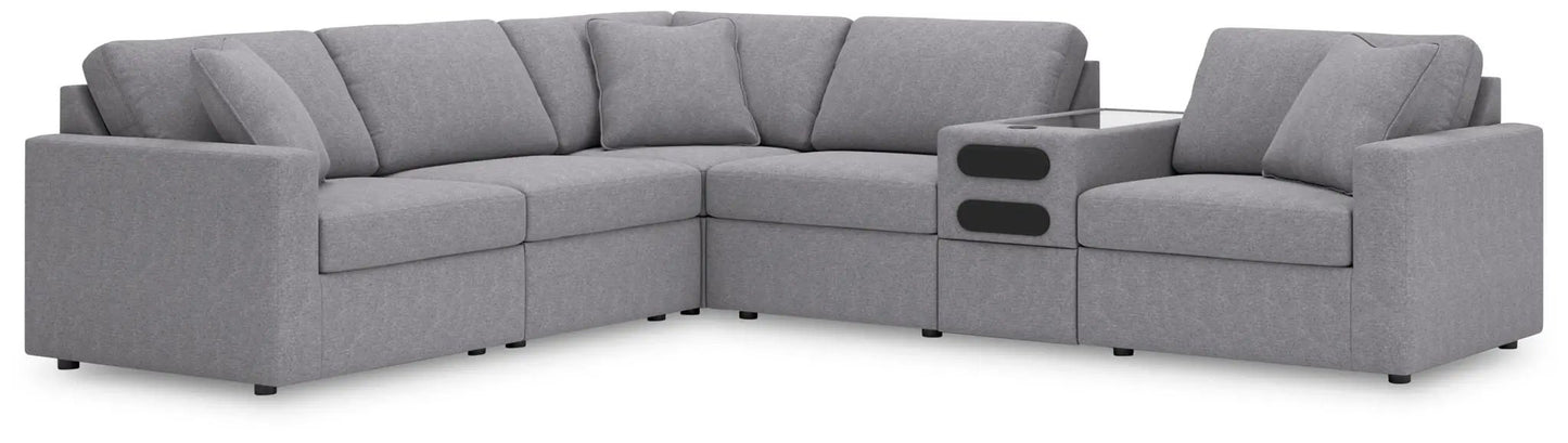 Modmax Sectional in Granite Performance Fabric