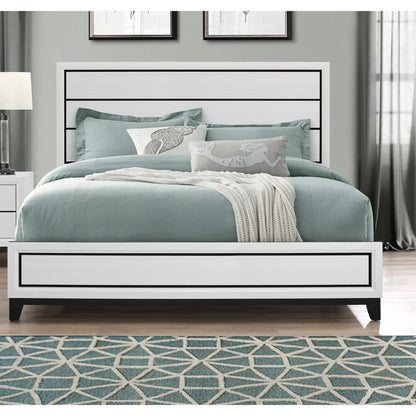 Mirage Bed With Contemporary Panel Headboard