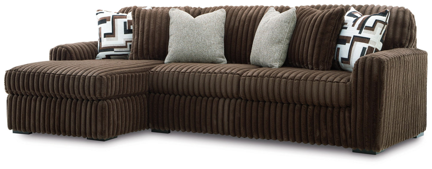Midnight Madness Sectional and Jumbo Corduroy