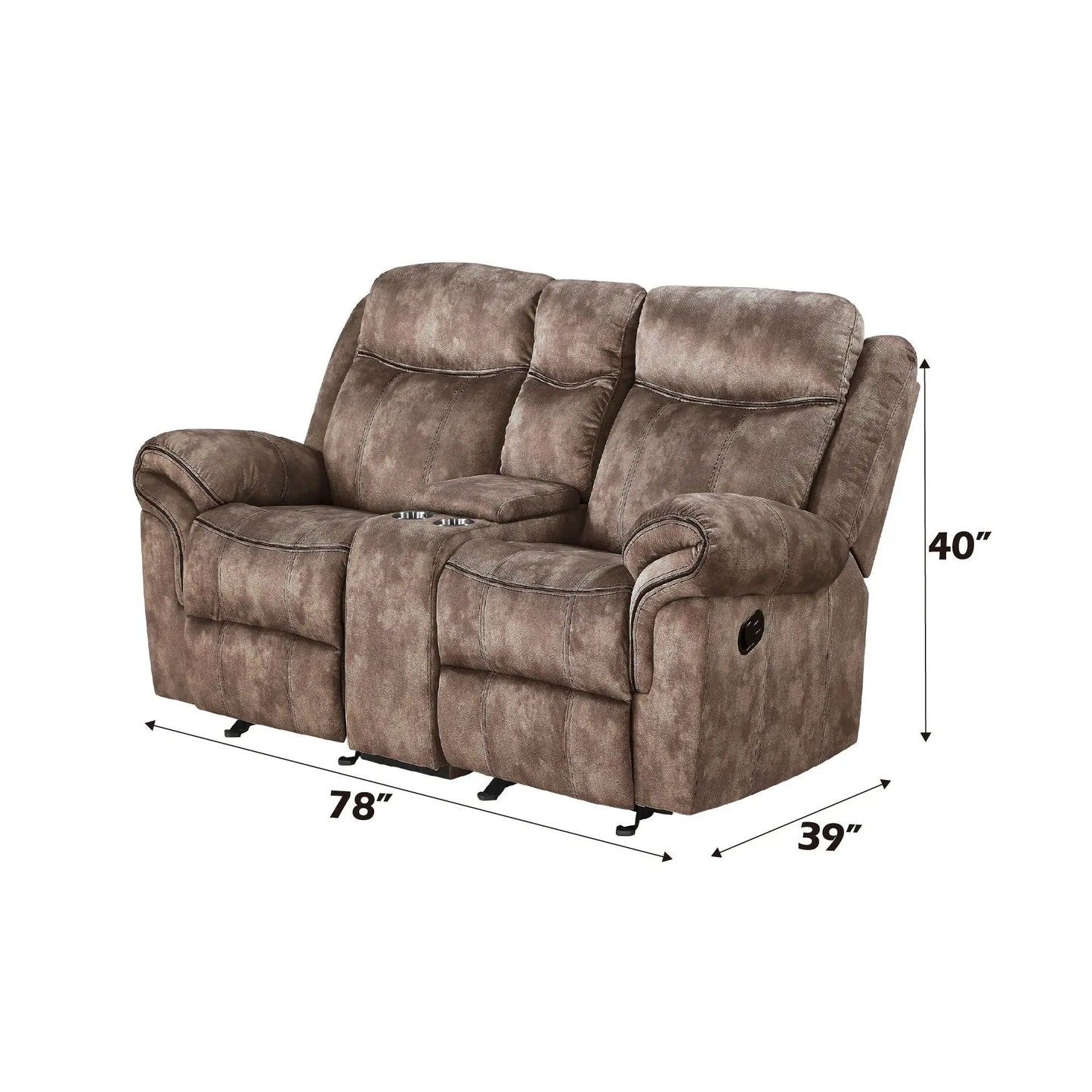 Zubaida Two Tone Three Piece Recliner Set