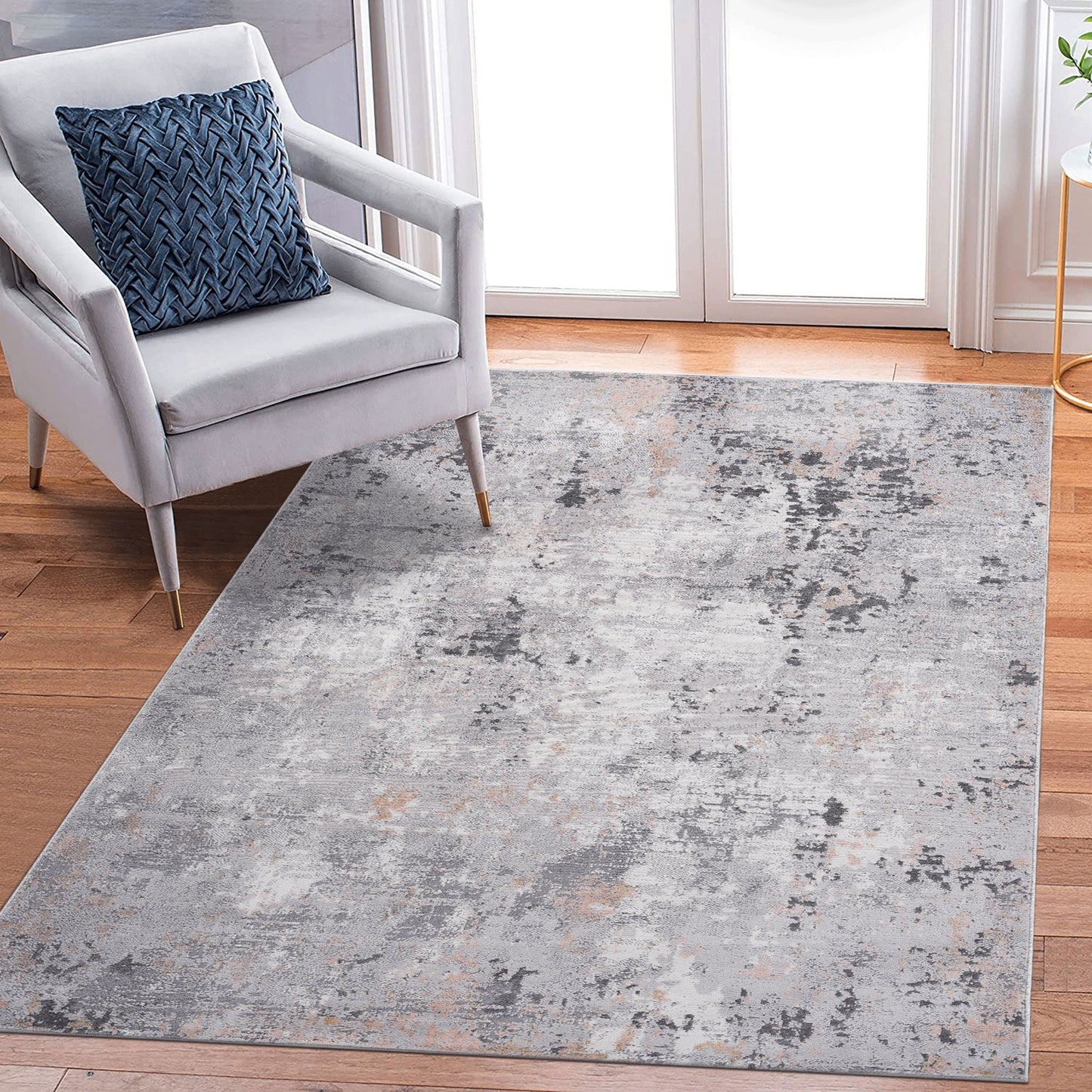 Marfi Abstract Area Rug in Neutral Tones