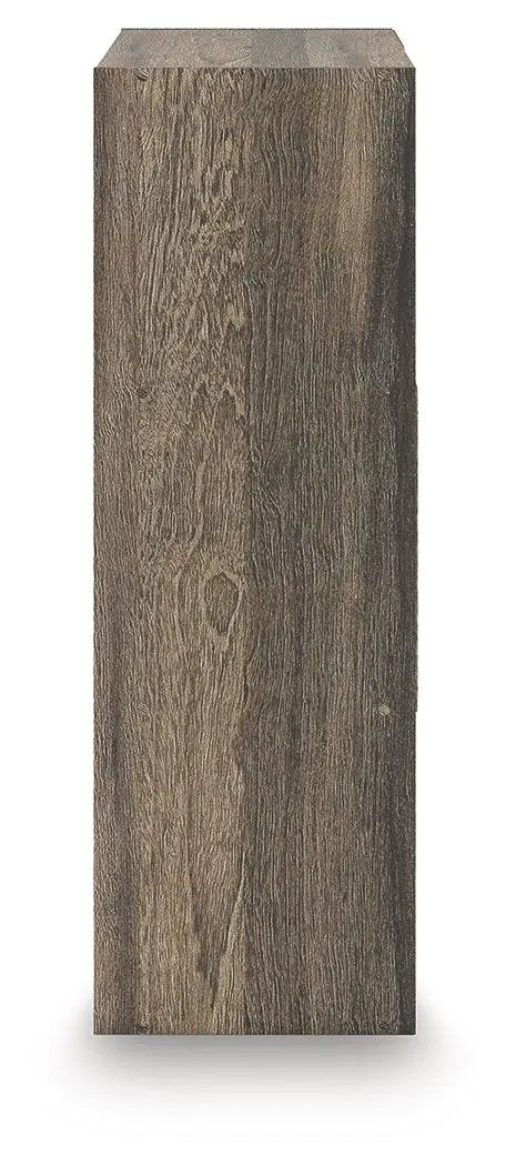 Shallifer Cube Organizer tall dark wood grain finish for compact storage on Tampa Home & Garden Store