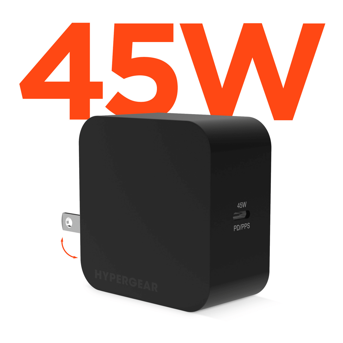 PD45W USB-C Wall Charger black plastic, Best Product Finds, 45W PD/PPS on Tampa Home & Garden Store
