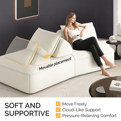 Modern luxury oversized modular sectional sofa set in white by HouseOfZazla 2pc living room set on Tampa Home & Garden Store