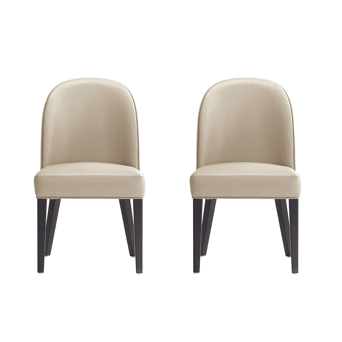 Dining chair set of 2 with beige upholstery and beech wood frames by HouseOfZazla on Tampa Home & Garden Store