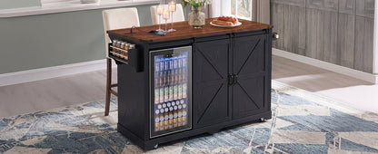 Kk 72 Inch Farmhouse Kitchen Island and a Storage