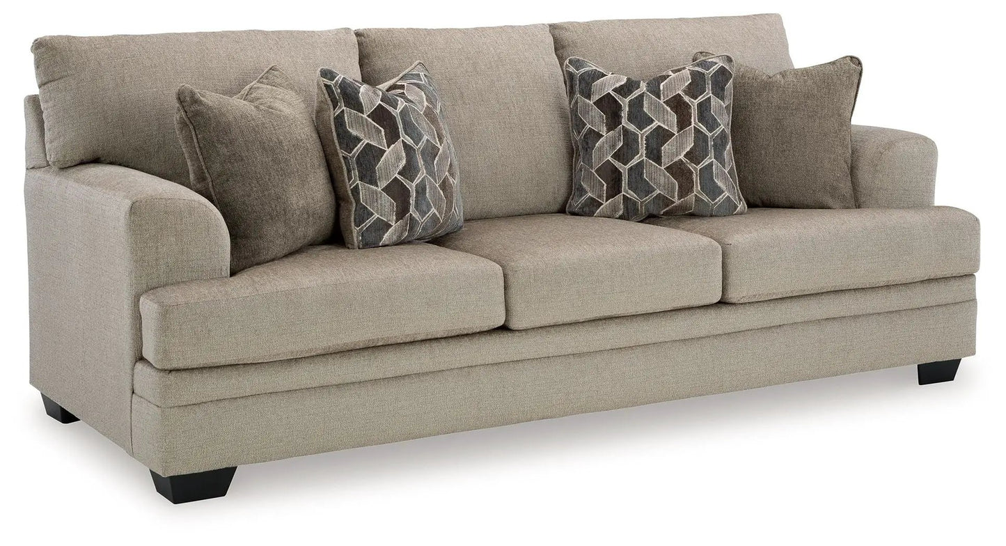 Stonemeade 3-piece living room sofa set beige with geometric pillows Unique Piece Furniture on Tampa Home & Garden Store