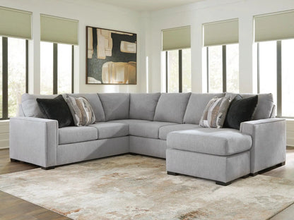 Lakepoint Sectional sofa light gray fabric by Unique Piece Furniture with chaise on Tampa Home & Garden Store