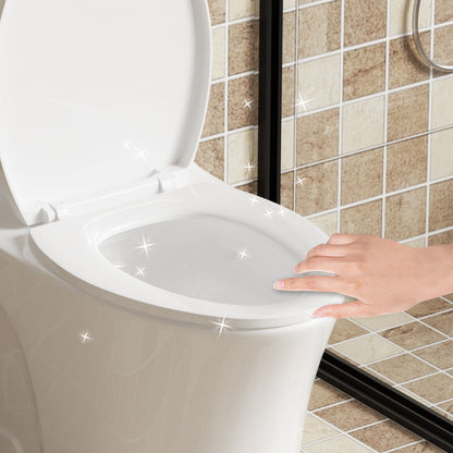 Elegant One Piece Toilet by HouseOfZazla, white porcelain with Tornado Dual Flush on Tampa Home & Garden Store